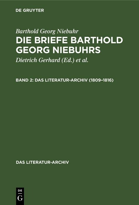 1809&ndash;1816 - Barthold Georg Niebuhr