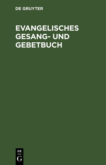 Evangelisches Gesang- und Gebetbuch