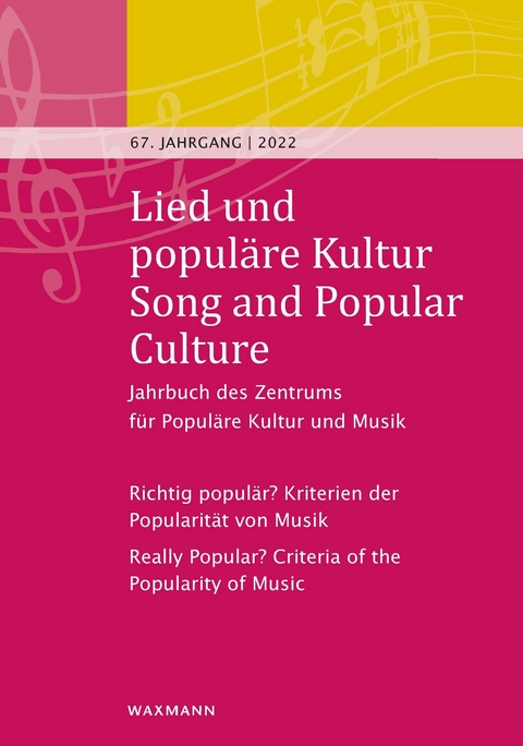 Lied und popul&auml;re Kultur / Song and Popular Culture - 