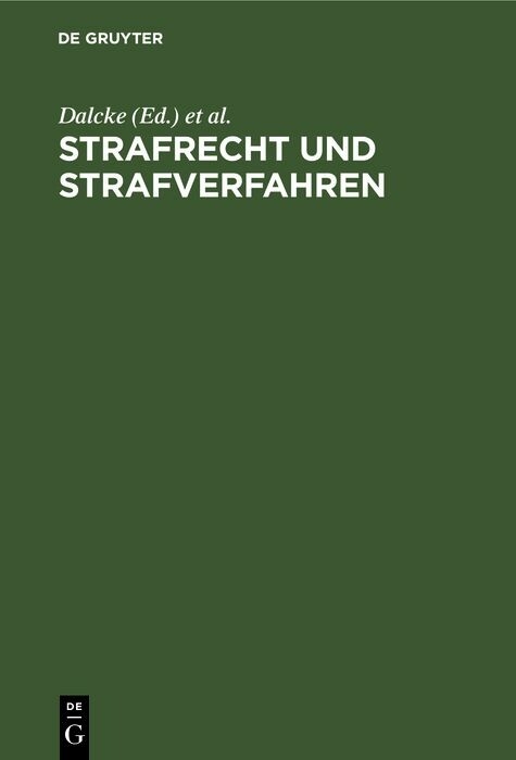 Strafrecht und Strafverfahren - 