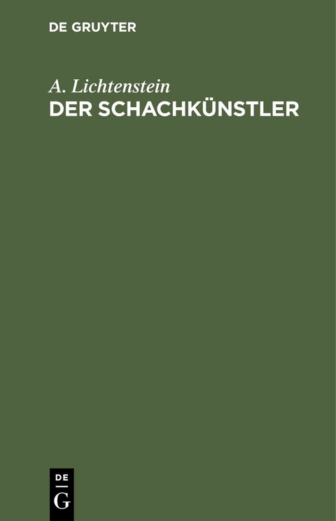 Der Schachk&uuml;nstler - A. Lichtenstein