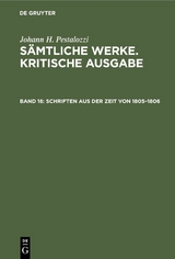 Schriften aus der Zeit von 1805&ndash;1806 - 