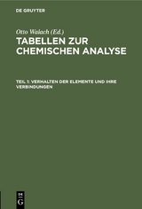 Verhalten der Elemente und ihre Verbindungen - Otto Wallach