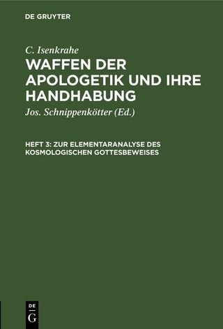 Zur Elementaranalyse des kosmologischen Gottesbeweises