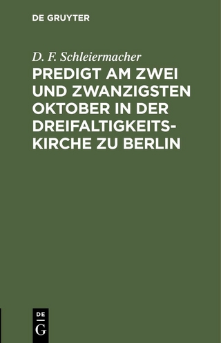 Predigt am zwei und zwanzigsten Oktober in der Dreifaltigkeitskirche zu Berlin