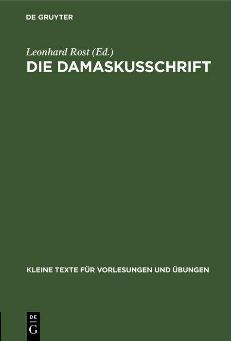 Die Damaskusschrift - 