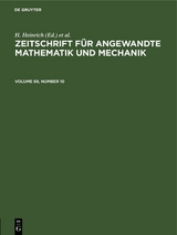 Zeitschrift für Angewandte Mathematik und Mechanik. Volume 69, Number 10 - 