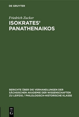 Isokrates&rsquo; Panathenaikos - Friedrich Zucker