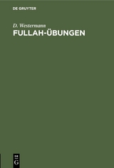 Fullah-&Uuml;bungen - D. Westermann