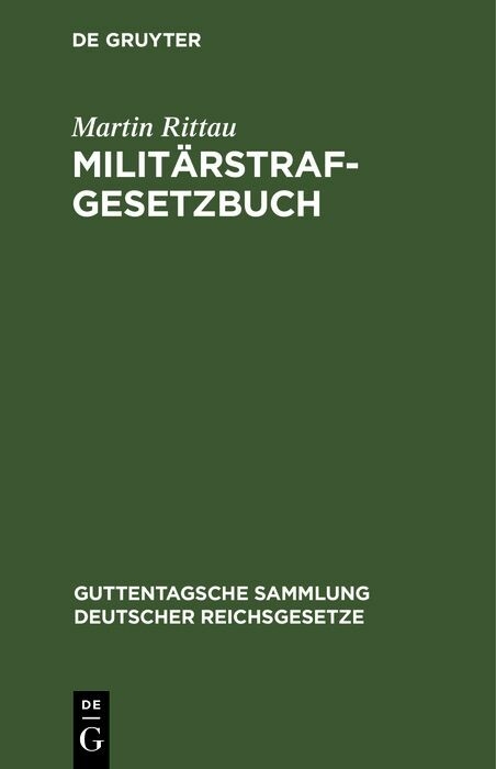 Milit&auml;rstrafgesetzbuch - Martin Rittau