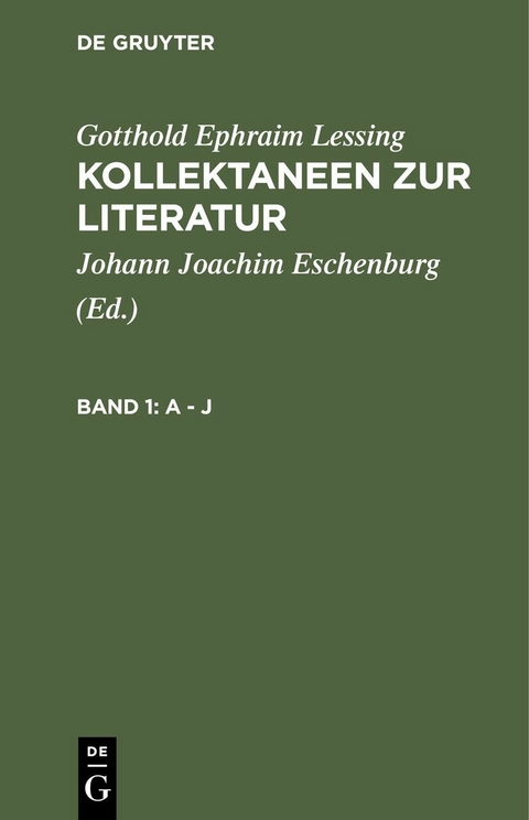 A - J - Gotthold Ephraim Lessing