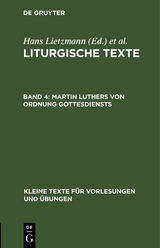 Martin Luthers von Ordnung Gottesdiensts - 