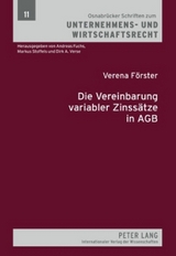 Die Vereinbarung variabler Zinss&auml;tze in AGB - Verena F&ouml;rster