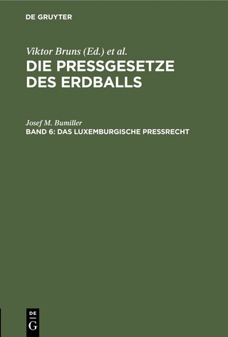 Das luxemburgische Preßrecht