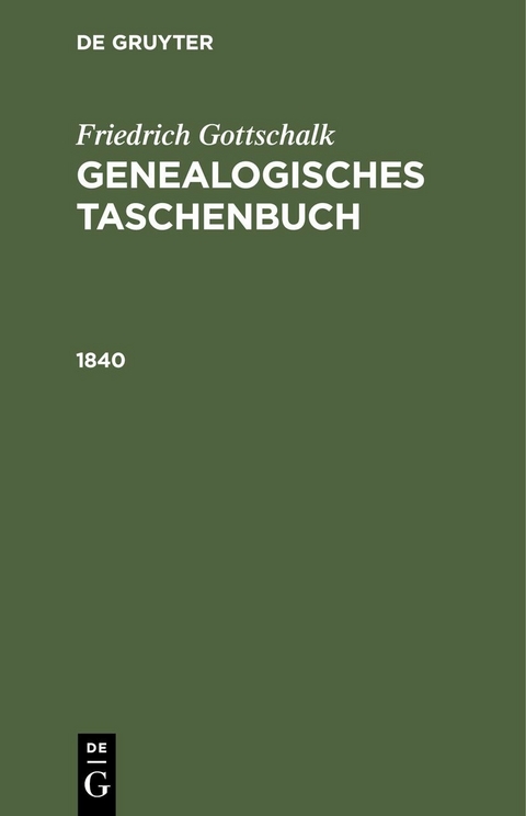 1840 - Friedrich Gottschalk