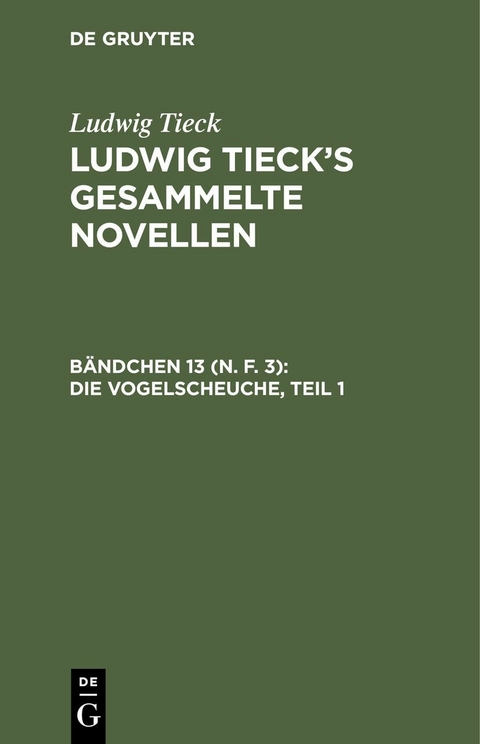 Die Vogelscheuche, Teil 1 - Ludwig Tieck