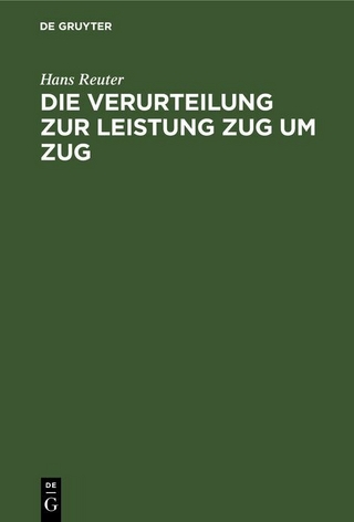 Die Verurteilung zur Leistung Zug um Zug