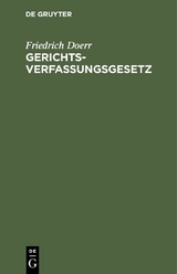 Gerichtsverfassungsgesetz - Friedrich Doerr