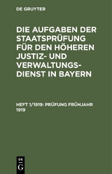 Pr&uuml;fung Fr&uuml;hjahr 1919