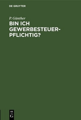 Bin ich gewerbesteuerpflichtig? - P. G&uuml;nther