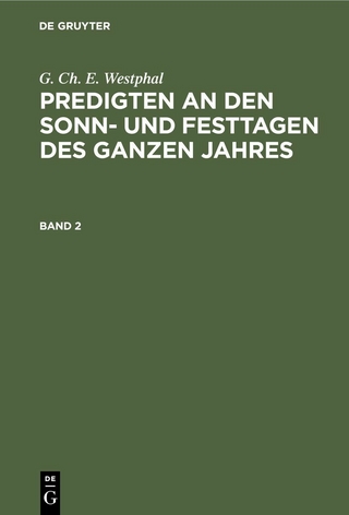 G. Ch. E. Westphal: Predigten an den Sonn- und Festtagen des ganzen Jahres. Band 2
