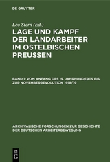 (Vom Anfang des 19. Jahrhunderts bis zur Novemberrevolution 1918/19) - 