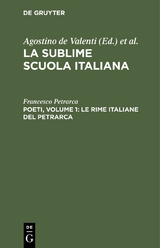 Poeti, Volume 1: Le rime italiane del Petrarca - Francesco Petrarca