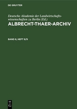 Albrecht-Thaer-Archiv. Band 8, Heft 8/9 - 