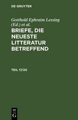 Briefe, die neueste Litteratur betreffend. Teil 17/20 - 