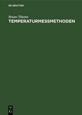 Temperaturmessmethoden - Bruno Thieme