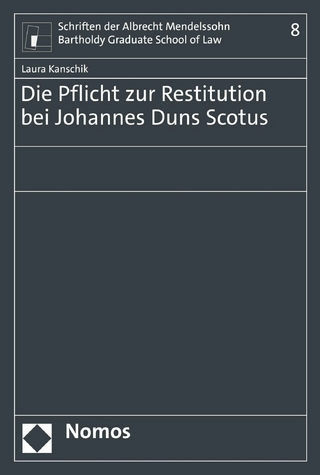Die Pflicht zur Restitution bei Johannes Duns Scotus