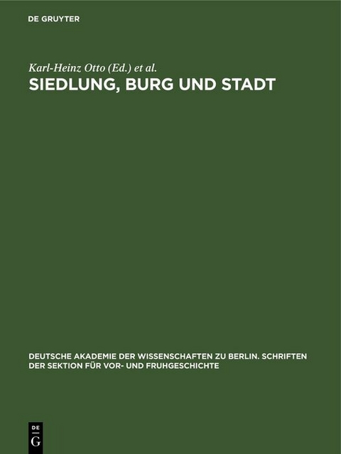 Siedlung, Burg und Stadt - 