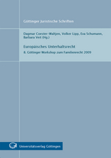 Europ&auml;isches Unterhaltsrecht - 