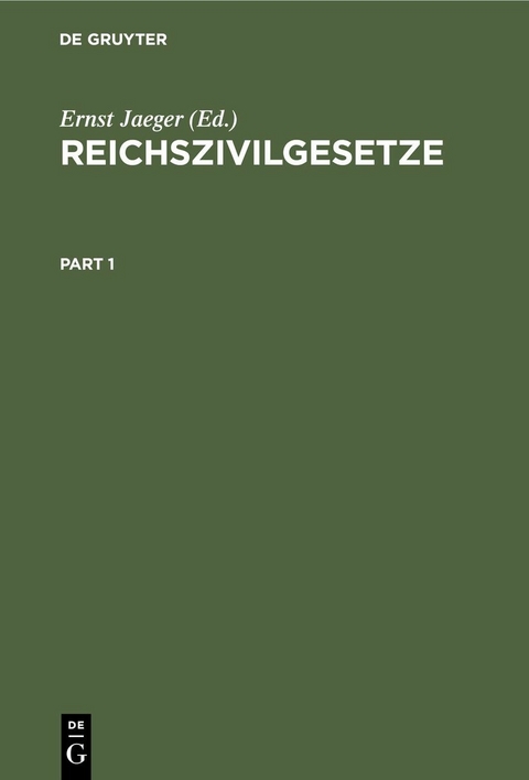 Reichszivilgesetze - 
