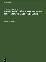 Zeitschrift für Angewandte Mathematik und Mechanik. Volume 64, Number 5 - 