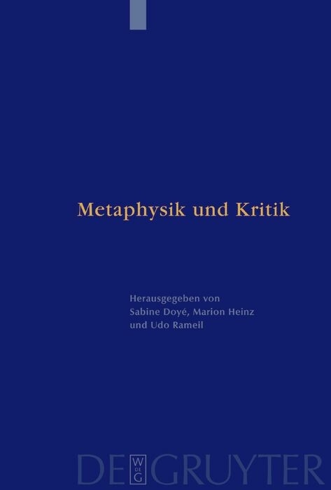Metaphysik und Kritik - 