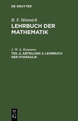 Lehrbuch der Hydraulik - J. W. A. Rosmann