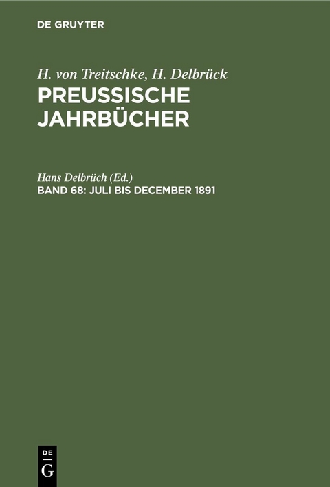 Juli bis December 1891 - 