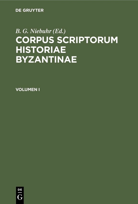 Corpus scriptorum historiae Byzantinae. Chronicon Paschale. Volumen I - 