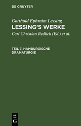 Hamburgische Dramaturgie - Gotthold Ephraim Lessing