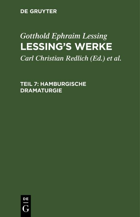 Hamburgische Dramaturgie - Gotthold Ephraim Lessing
