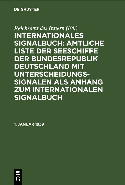 1. Januar 1939 - 