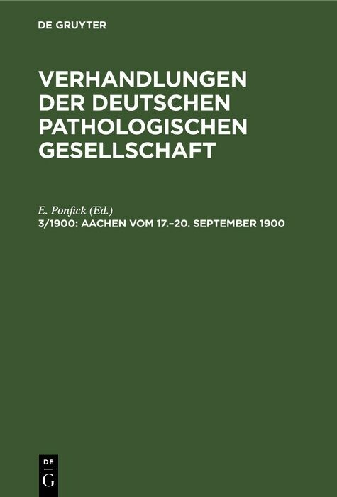 Aachen vom 17.&ndash;20. September 1900 - 