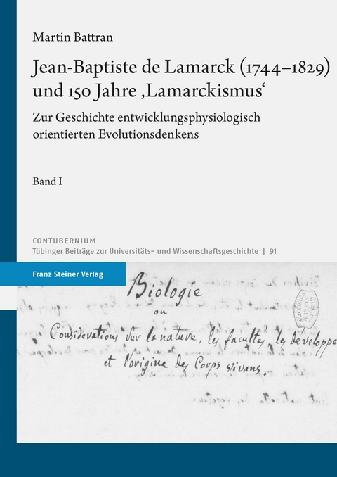 Jean-Baptiste de Lamarck (1744-1829) und 150 Jahre 'Lamarckismus' -  Martin Battran