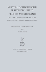 Mittelhochdeutsche Spruchdichtung &ndash; Fr&uuml;her Meistersang