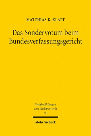 Das Sondervotum beim Bundesverfassungsgericht