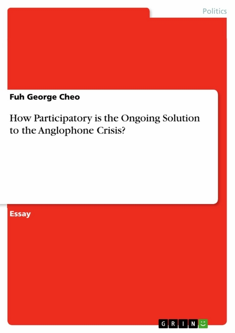 How Participatory is the Ongoing Solution to the Anglophone Crisis? - Fuh George Cheo