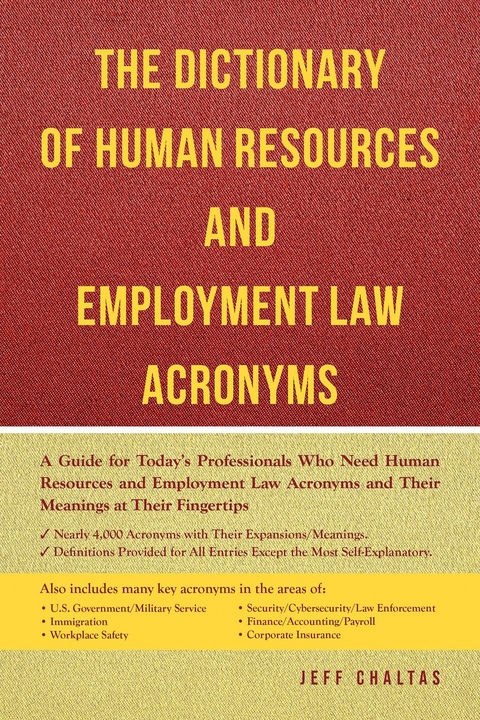 Dictionary of Human Resources and Employment Law Acronyms -  Jeff Chaltas