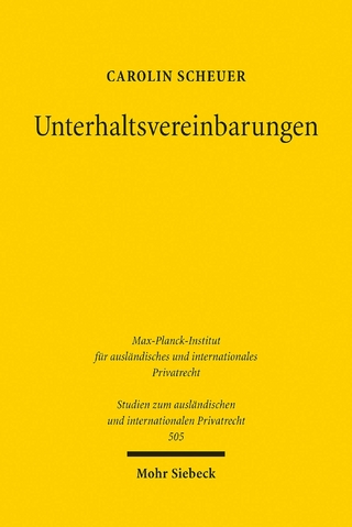 Unterhaltsvereinbarungen