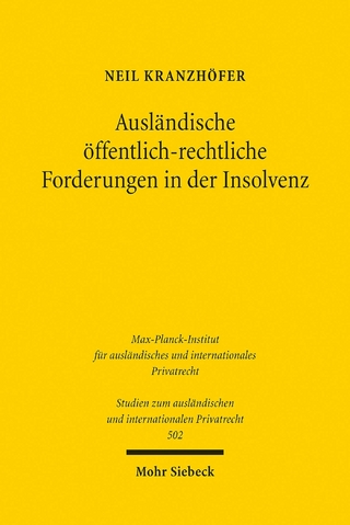 Ausländische öffentlich-rechtliche Forderungen in der Insolvenz